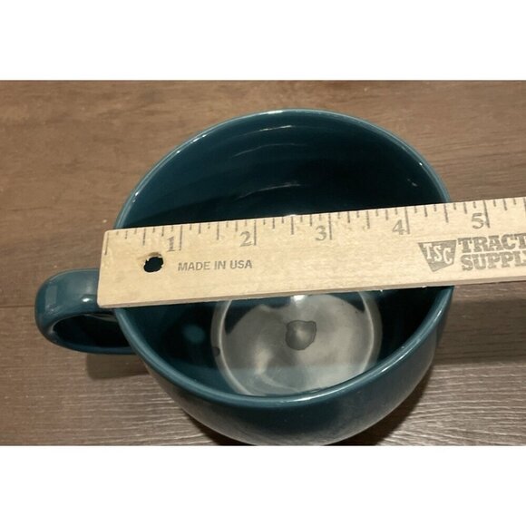 Pier 1 Green Oversized Jumbo Coffee Latte Soup Mug Mugs Set Of 2 Thailand - Picture 6 of 6